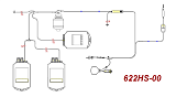 Контейнер сдвоенный для получения, транспортировки и хранения плазмы к аппаратам для трансфузи 622HS
