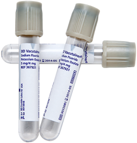 Пробирка вакуум. пластиковая для исследования глюкозы BD Vacutainer Plus с крышкой BD Hemogard, с фтор. натрия и ЭДТА, 2мл, 13х75мм, пластик